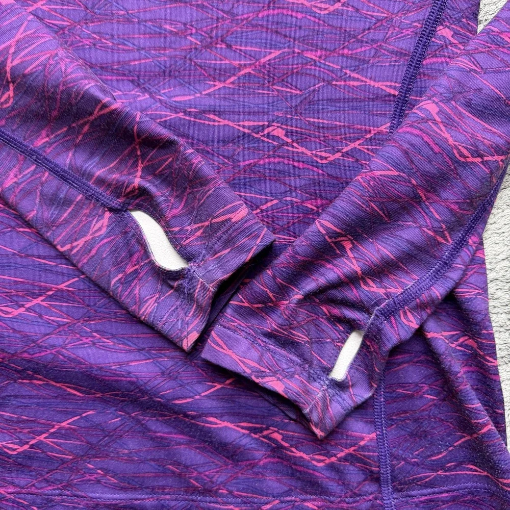 Nike‎ Pro Therma-FIT 1/2 Zip Pullover Womens Small Purple Dri-FIT 438585-543